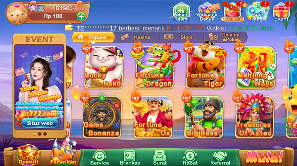 Permainan populer seperti Lucky Neko dan Mahjong Ways tersedia di luckyrp dengan fitur menarik!